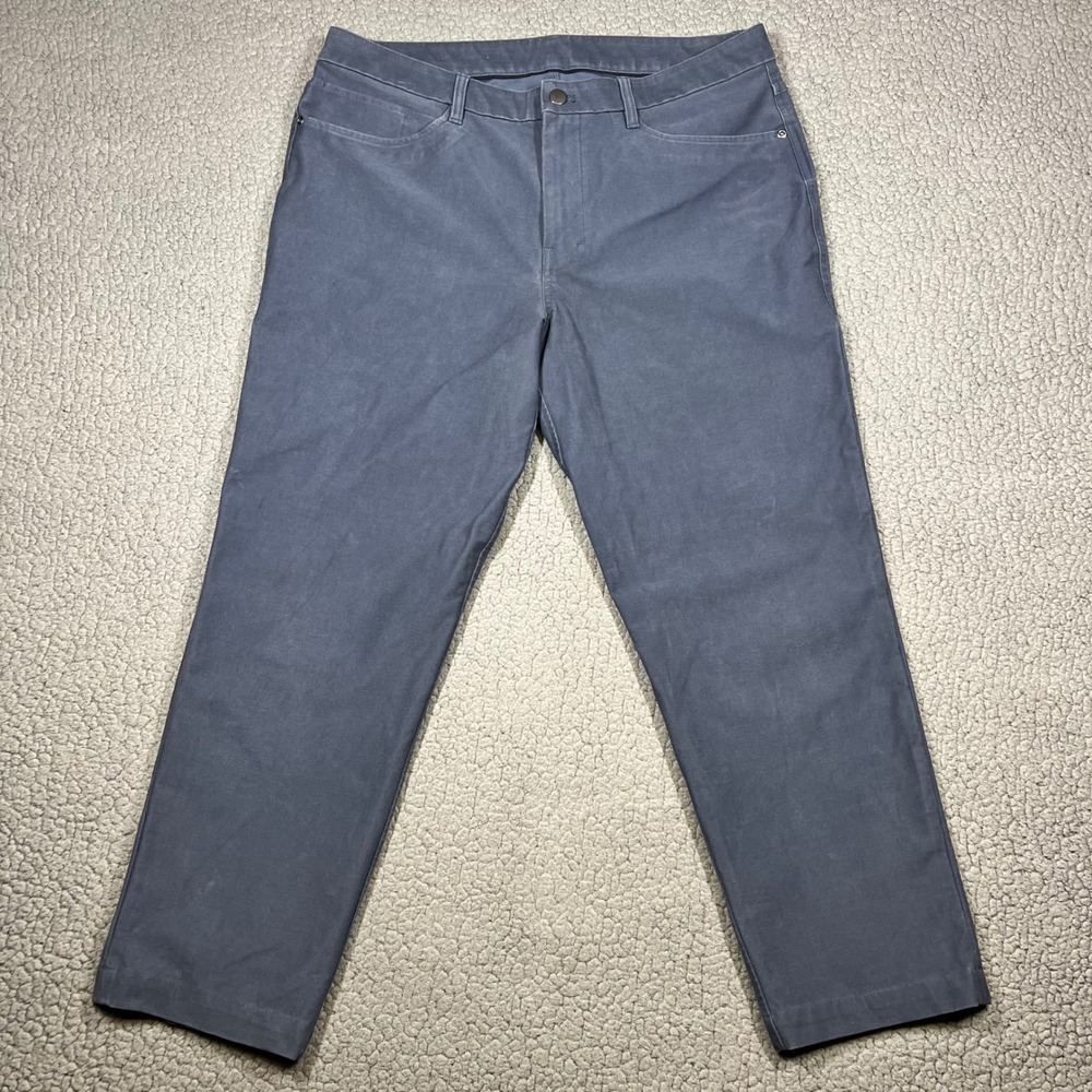 Lululemon ABC Pant Mens 34 Slim Fit Warpstreme Blue Casual Workwear